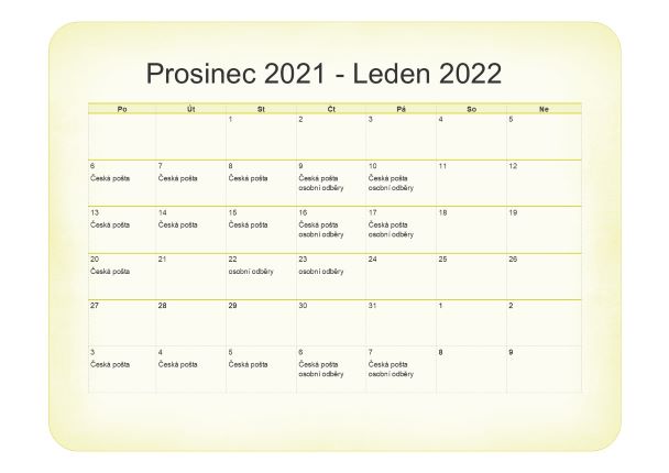 Provoz během svátků 2021-2022 small